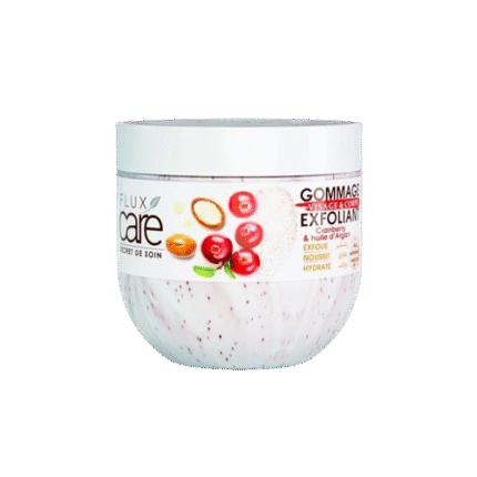 Gommage Exfoliant à l'Huile d'Argan & Cranberry Corps & Visage - Flux tous types de peaux 370ml