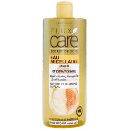 Eau Micellaire à la Vitamine C & l'Extrait de Miel - Flux Care peaux ternes & pigmenté 295ml
