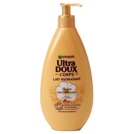 Lait corporel hydratant à l’huiles merveilleuses Argan & Camélia - Garnier peaux sèches 400 ml