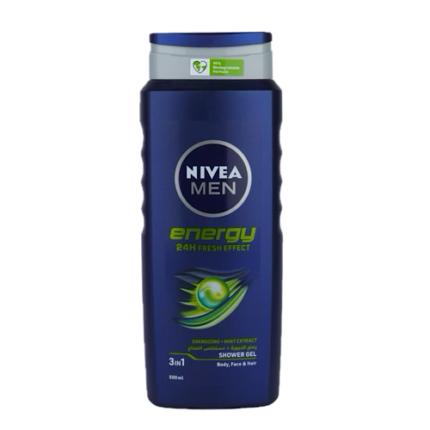 Gel Douche Énergie 3en1 Fraîcheur Mentholée - Nivea men 500ml