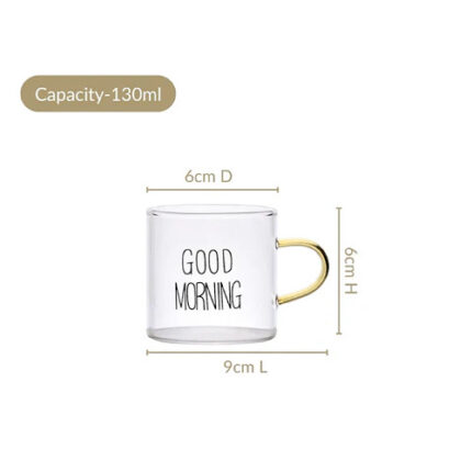 Mini tasse en verre "Good Morning"