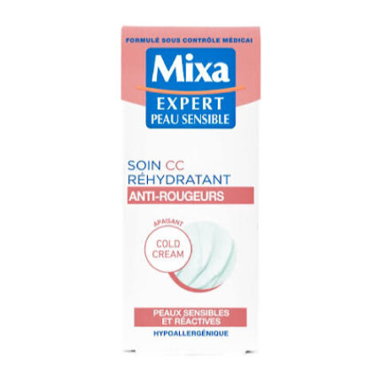 Soin CC réhydratant anti rougeurs - Mixa peaux sensibles et réactive 50ml
