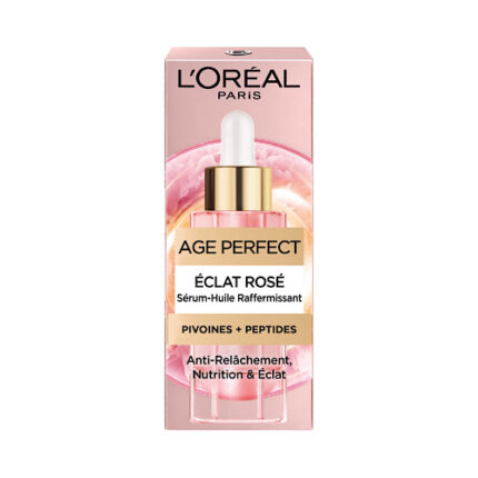 Sérum-Huile Raffermissant Age Perfect Éclat Rosé aux pivoines & peptides " Anti-Relâchement Nutrition & Éclat "  – L’Oréal Paris 30 ml