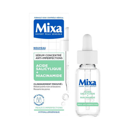 Sérum concentré anti imperfections à l’acide salicylique & niacinamide - Mixa peaux à imperfections 30ml
