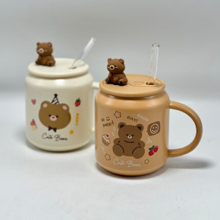 Mug avec couvercle & paille