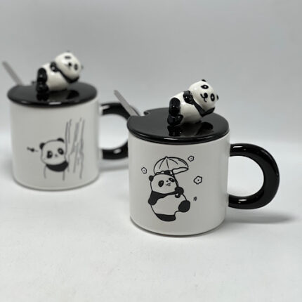 Mug avec couvercle & cuillère Panda