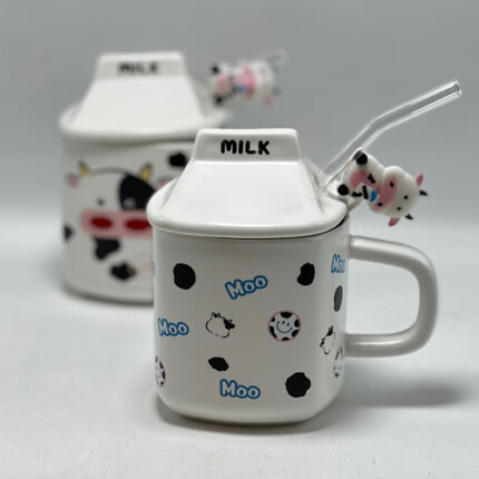 Mug avec couvercle & paille