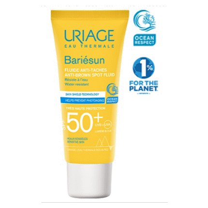 Écran total Bariésun fluide anti-taches SPF50+ - Uriage peaux mixtes à grasses, peaux sensibles 40ml
