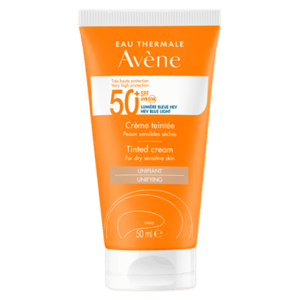 Écran total en crème teintée unifiant SPF50+ - Avène peaux sensibles & sèches 50ml