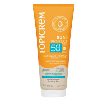 Lait Solaire Hydratant SPF50+ sun protect - Topicrem peaux sensibles 200ml