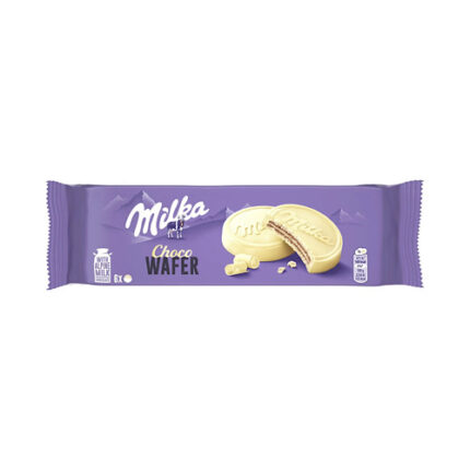Biscuits Gaufrettes Enrobés Au Chocolat Blanc Choco Wafer - Milka 180g
