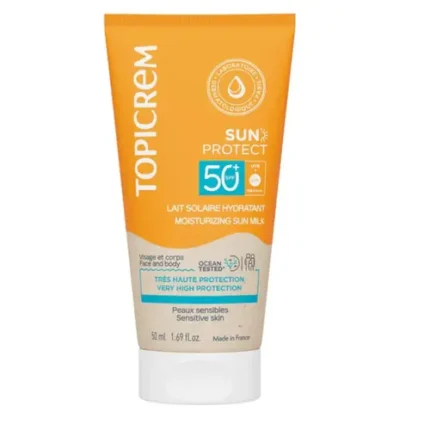 Lait Solaire Hydratant SPF50+ - Topicrem peaux sensibles 50ml