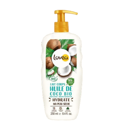 Lait Corporel à l'Huile de Coco Bio – Lovea peaux sèches 250ml