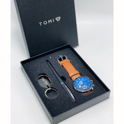 Coffret Montre Stylo & Porte clés – Tomi
