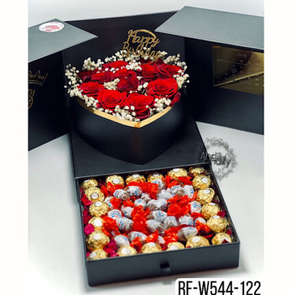 Box magic fleurs & chocolats pour anniversaire