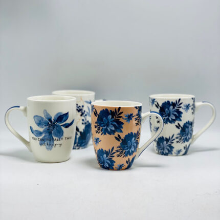 Mug simple motif floral