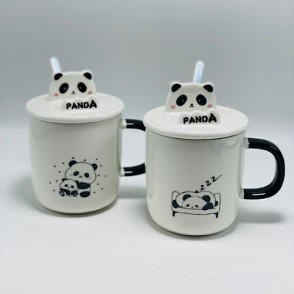 Mug avec couvercle & cuillère Panda