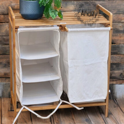 Panier à linge multifonction avec rangements
