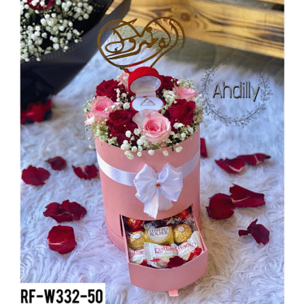 Box de fleurs & chocolats pour bague