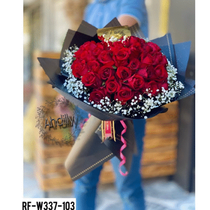 Bouquet de fleurs rond portatif
