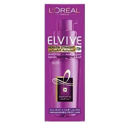 Serum huile Keratin straight Anti-Frizz 72h Elvive-L’Oréal cheveux frisottants 50 ml