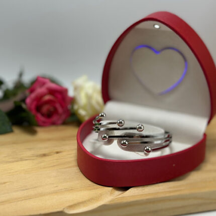 Bracelet en acier inoxydable perlé pour femme