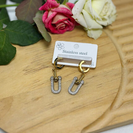 Boucles d’oreille HardWear Link en acier inoxydable