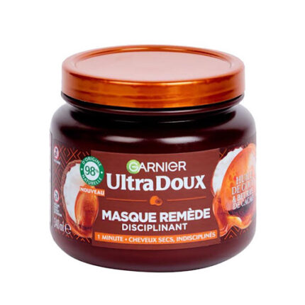 Masque remède Ultra doux Coco & Cacao – Garnier cheveux secs,frisés 340ml