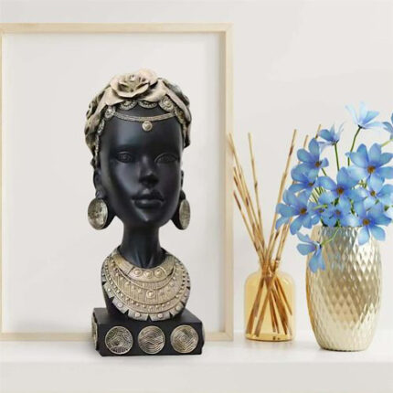 Statue AAGAZA decorative de femme africaine