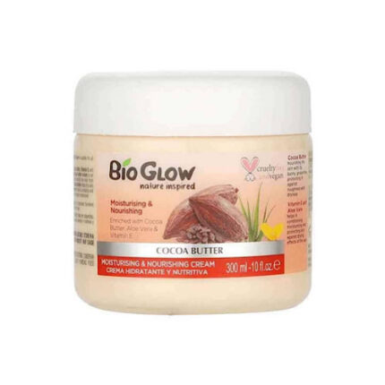 Crème Hydratante & Nourrissante au Beurre de Cacao – Bio Glow 300ml