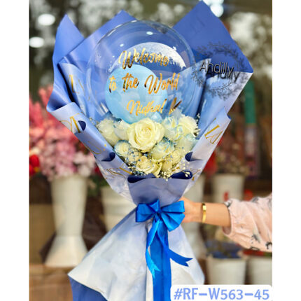 Bouquet de fleurs portatif pour naissance