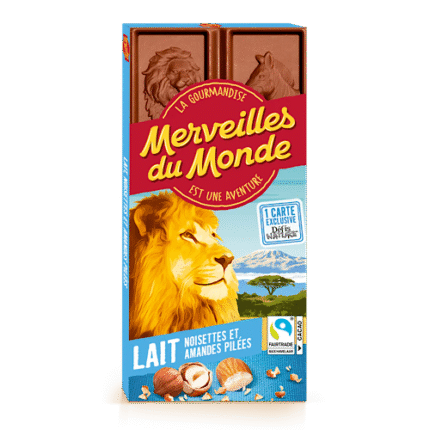 Tablette chocolat aux Noisettes & amandes pillées – Merveilles du monde 100g
