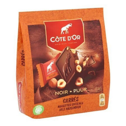 Paquet carrés de chocolats Noir Noisettes entière – Côte-d’Or 200g