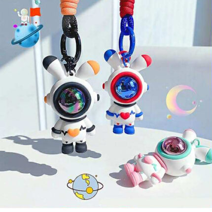 Porte-clés astronaute bunny