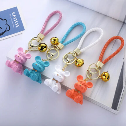 porte-clés ours lucky