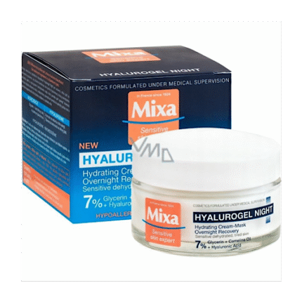 Crème hydratante de nuit Hyalurogel night - Mixa pour peau sèche à fatiguée 50ml