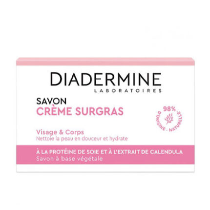 Savon Créme surgras visage et corps a la protéine de soie et l'extrait de calendula - Diadermine 100g