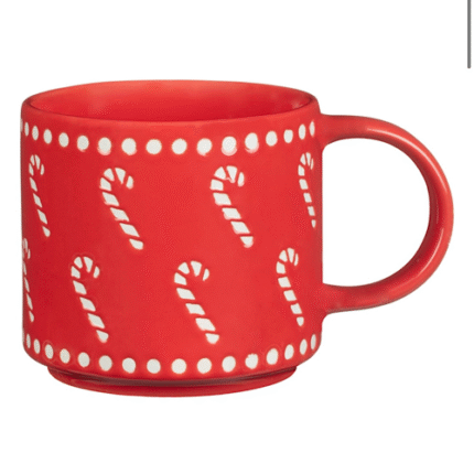 Mug motif de cannes de bonbon (candy canes)