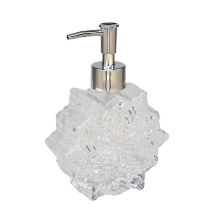 Distributeur de savon en verre flocon de neige