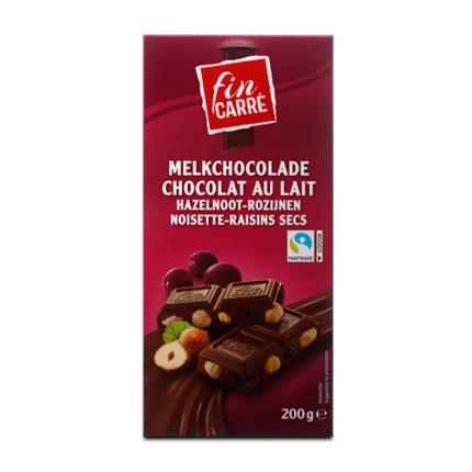 Tablette de chocolats aux raisin & noisette – Fin Carré 200g