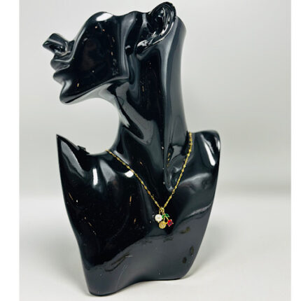 Collier motif cerise en acier inoxydable