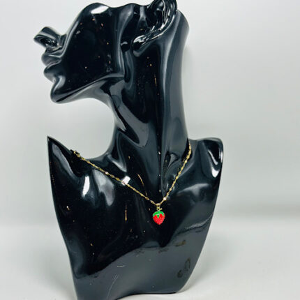 Collier motif Fraise en acier inoxydable