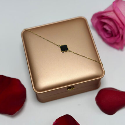 Gourmette Trèfle en acier inoxydable