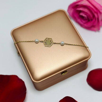 Gourmette snowflake en acier inoxydable