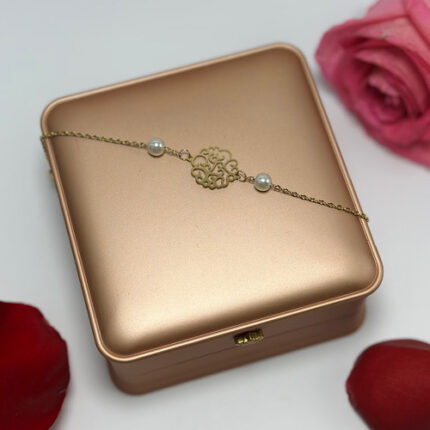 Gourmette coeur en acier inoxydable