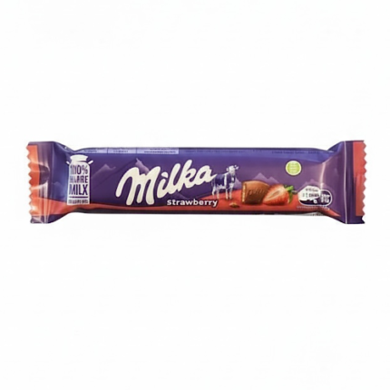 Barre de chocolats au lait gout fraise – Milka 20g