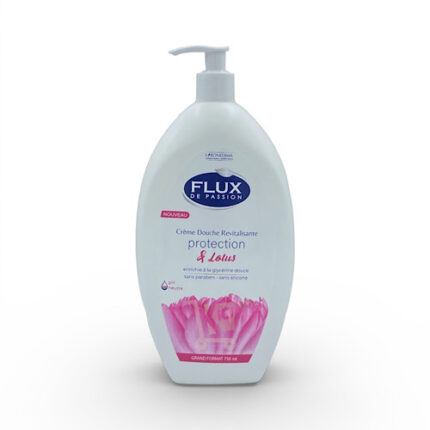 Gel douche Revitalisante Protection et Lotus – Flux de passion pour tous types de peaux (grand format 750ml)