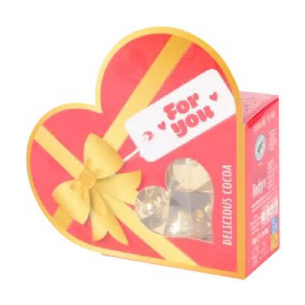 Coffret de Chocolats aux lait Delicious cacao en forme de cœur – For you