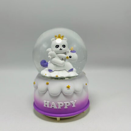 Boule de neige Panda & Unicorn - Grande