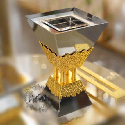 Encensoir en métal chromé et doré ( mibkhara)